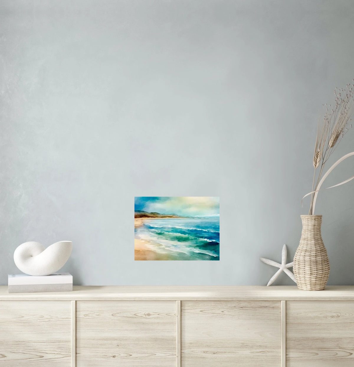 Serenity By the Sea Watercolor Paper Art Prints