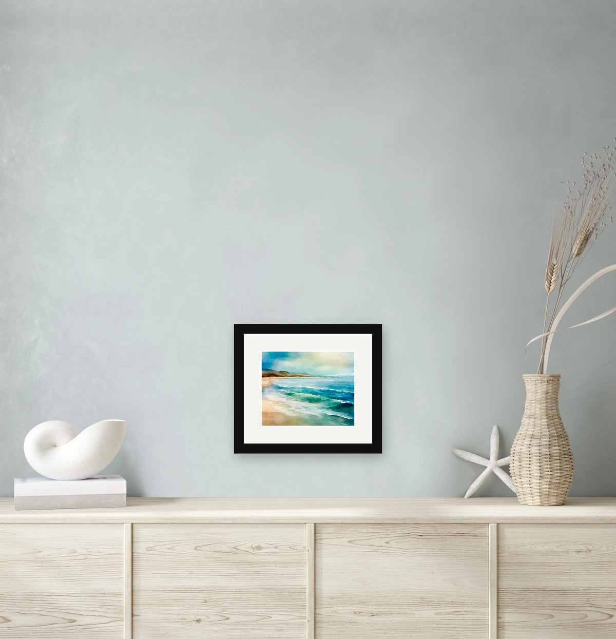 Serenity By the Sea Watercolor Paper Art Prints
