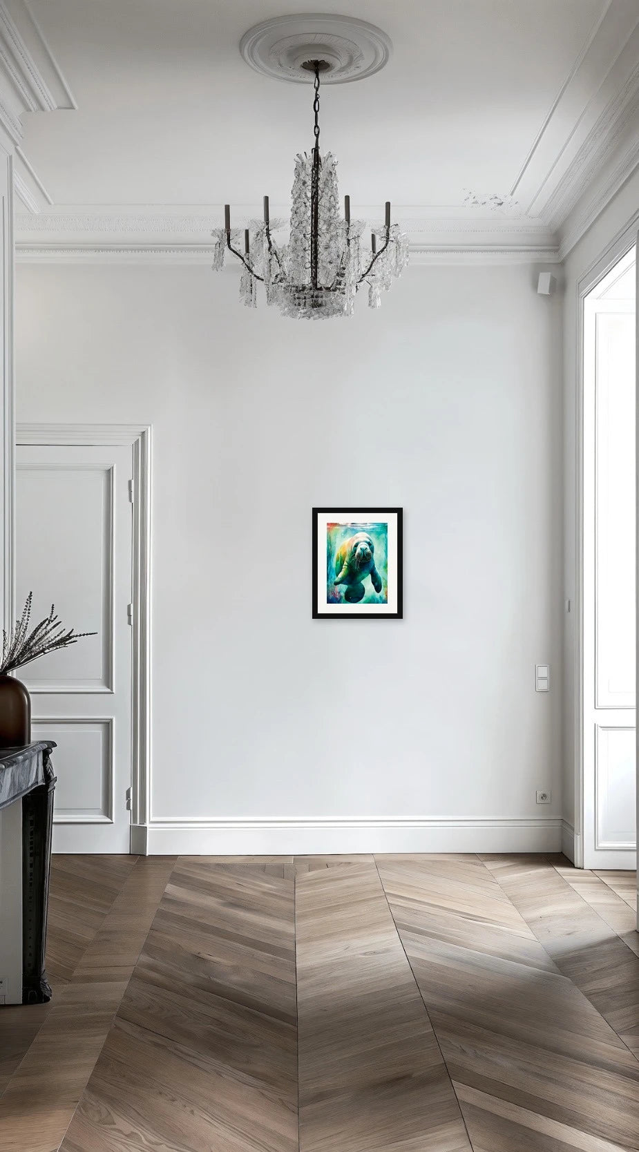 Seaweed the Manatee Watercolor Paper Art Prints