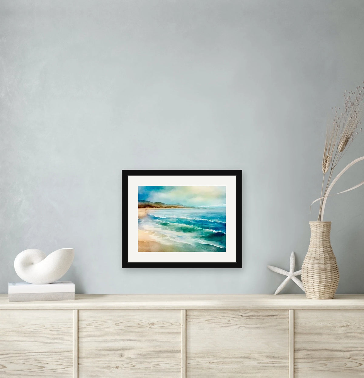 Serenity By the Sea Watercolor Paper Art Prints