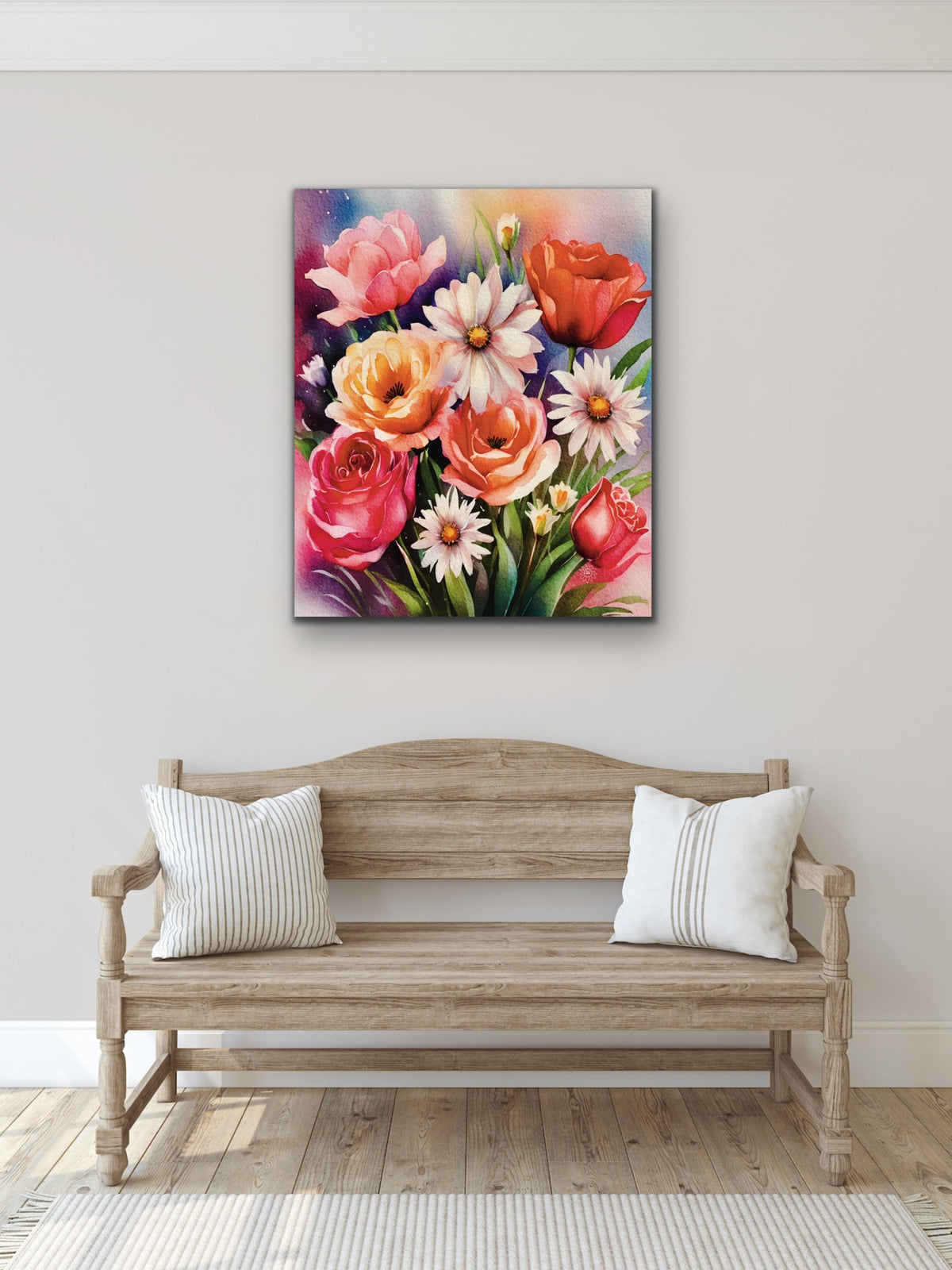 Floral Bouquet – Large 24 x 36 unframed Canvas Art Print.