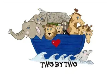 Two By Two Watercolor Paper Art Prints