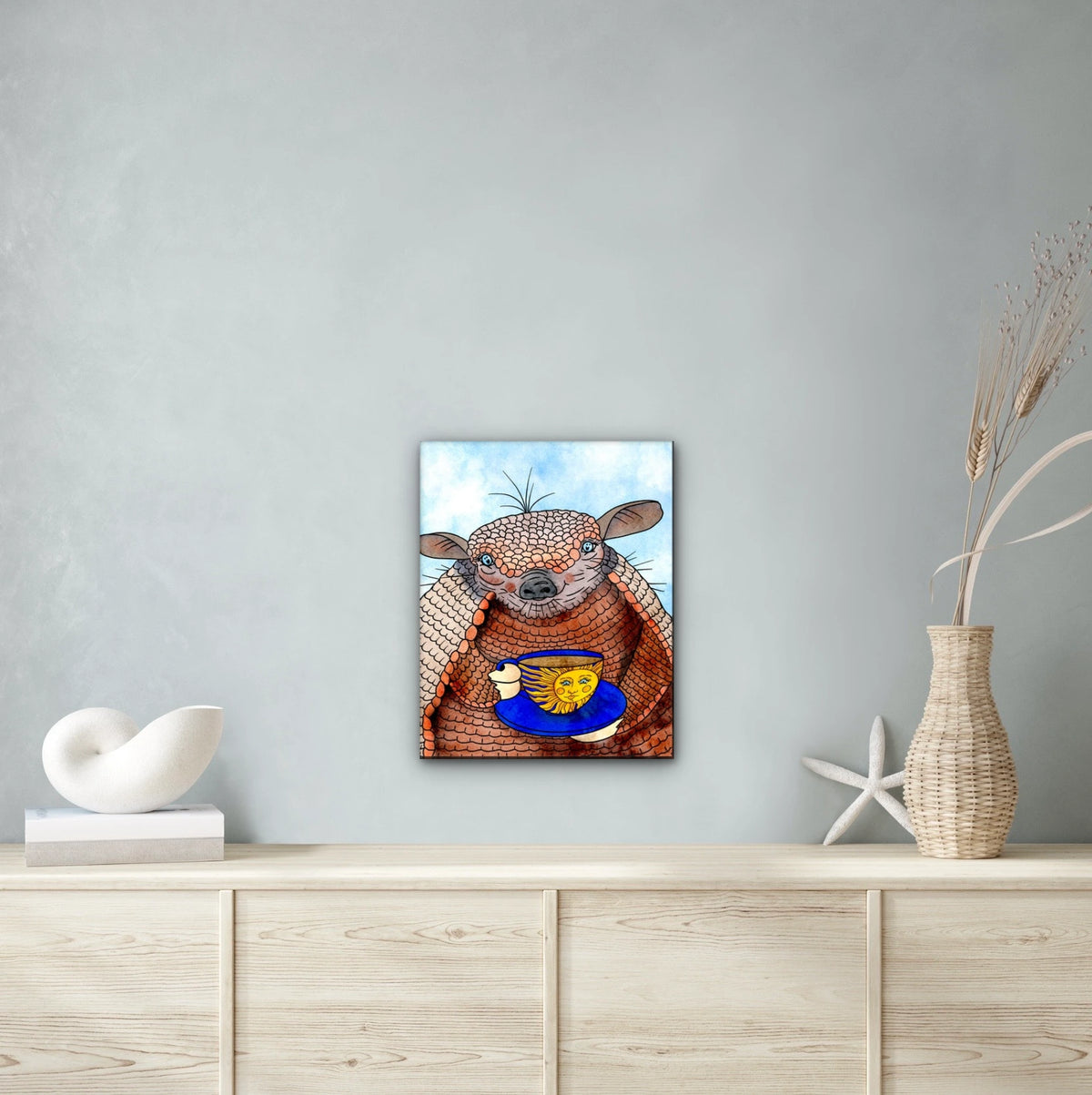 Afternoon Tea - large 24 x 36 unframed art print shown hanging on a wall