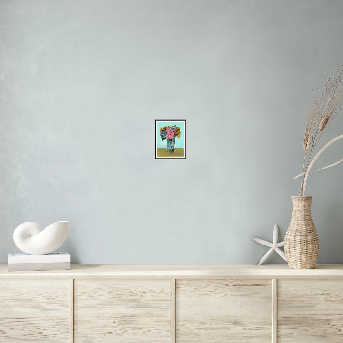 Be Filled with Joy - small 8 x 10 matted and framed art print shown hanging on a wall