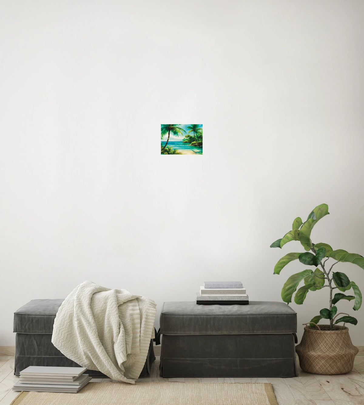 Beach Opening - small 8 x 10 unframed art print shown hanging on a wall