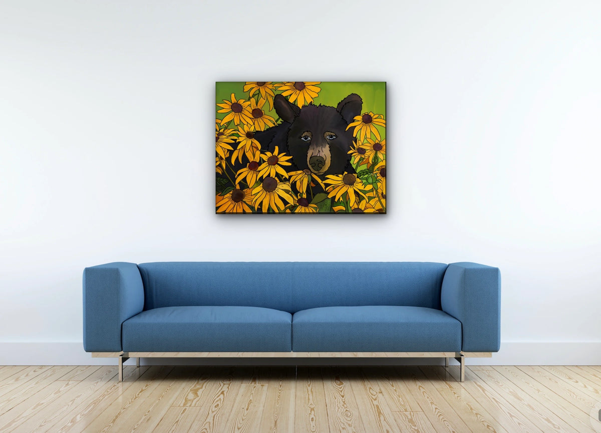 Blackberry Jean - large 24 x 36 unframed art print shown hanging on a wall