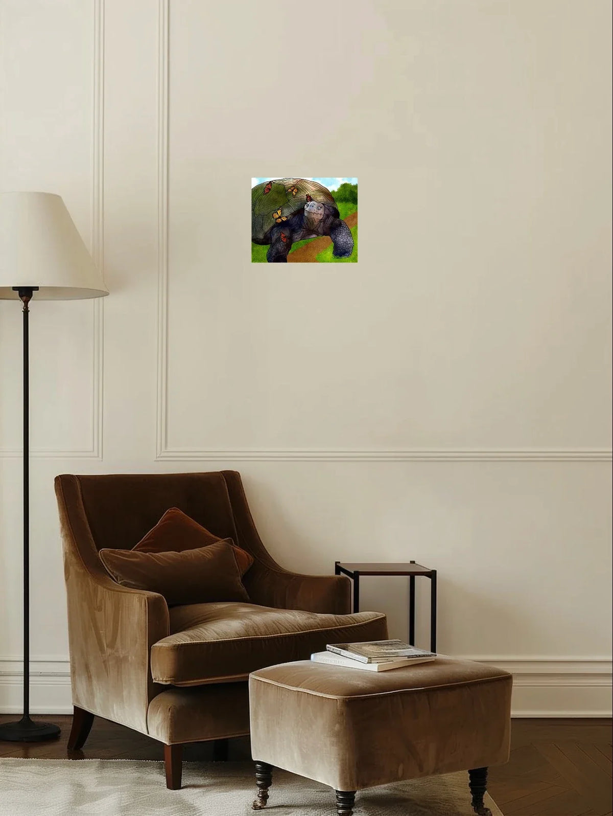 Boxie and Friends - medium 12 x 16 unframed art print shown hanging on a wall