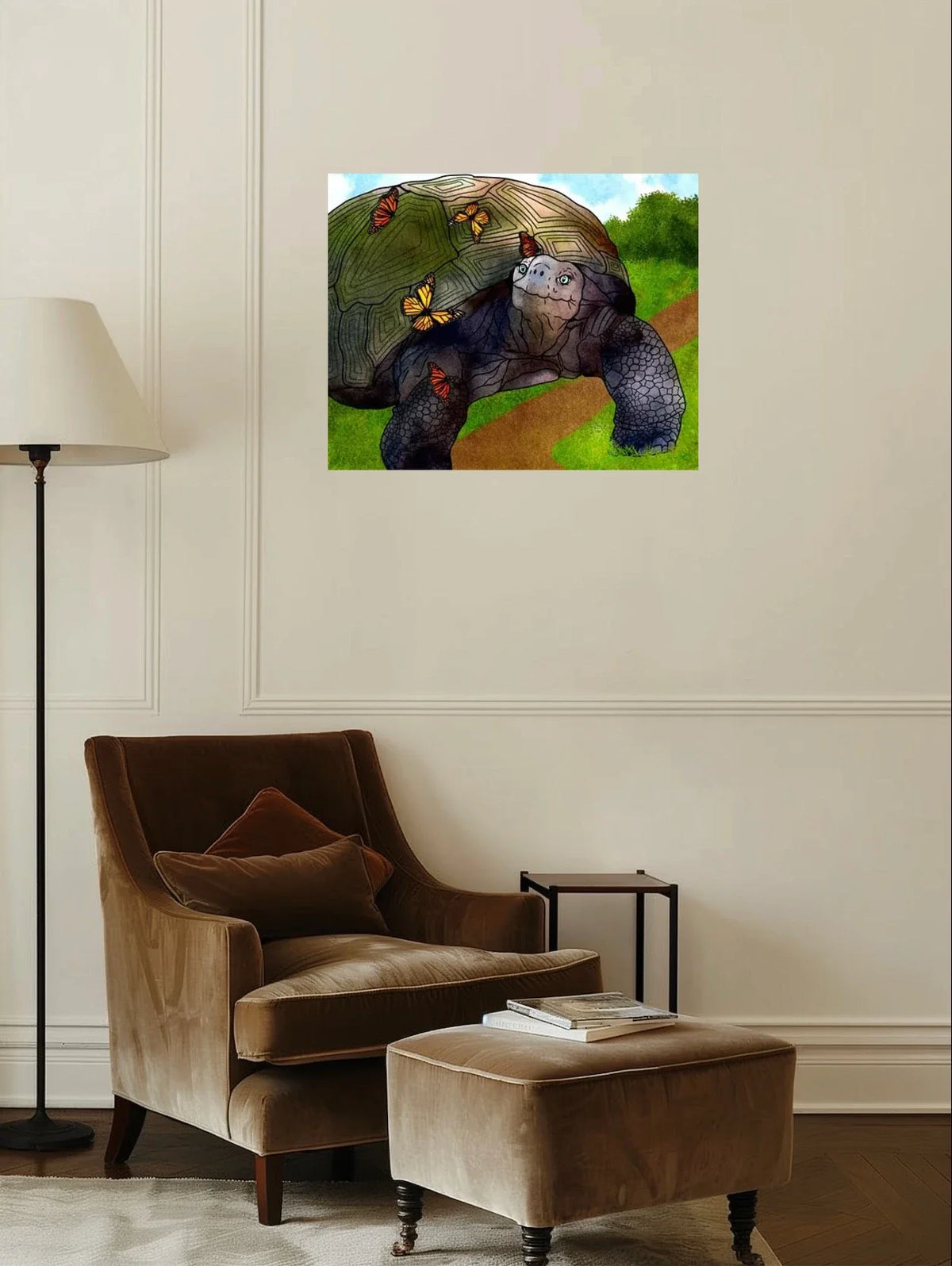 Boxie and Friends - large 24 x 36 unframed art print shown hanging on a wall