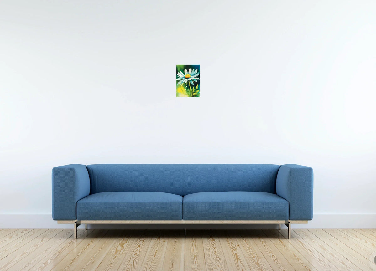 Daisy - small 8 x 10 unframed art print shown hanging on a wall