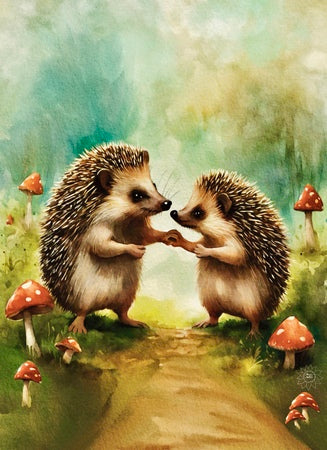 Oliver and Hazel Hedgehog Sweethearts