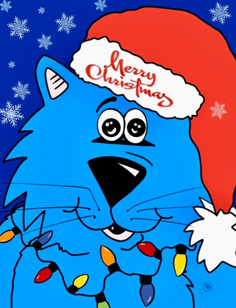 Fat Cat Merry Christmas