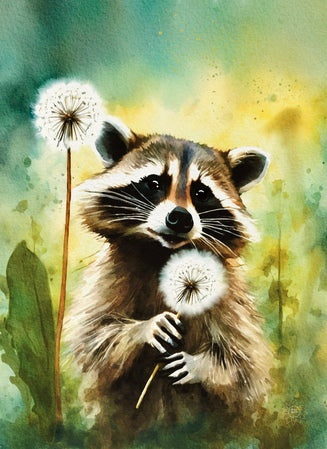Sweet Raccoon in Dandelion's