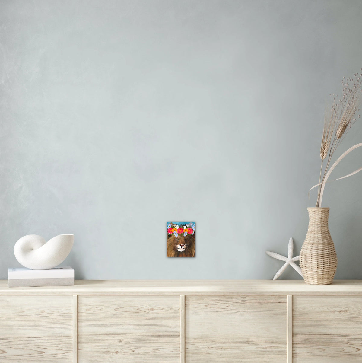 Jeremiah's Magical Crown - small 8 x 10 unframed art print shown hanging on a wall