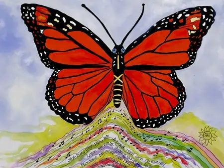 Maya Monarch Watercolor Paper Art Prints