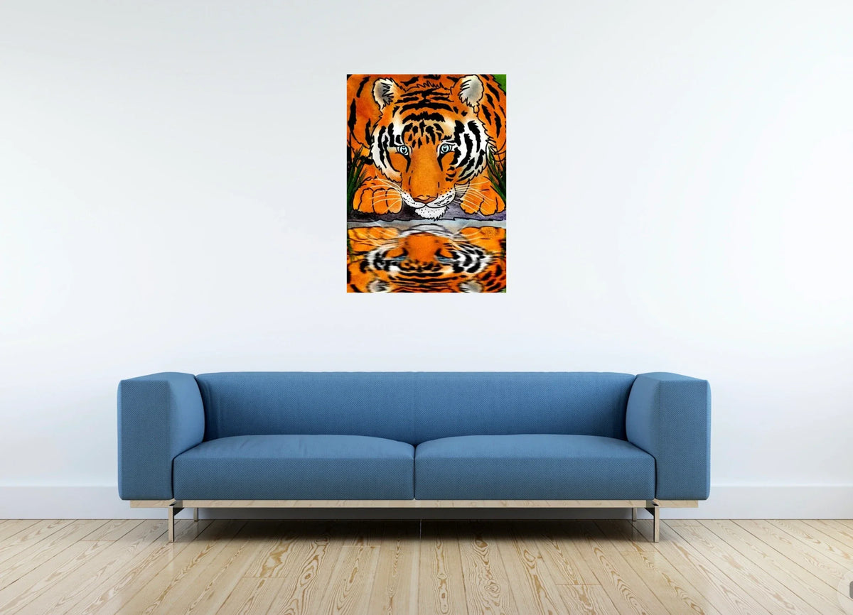 Reflection - large 24 x 36 unframed art print shown hanging on a wall