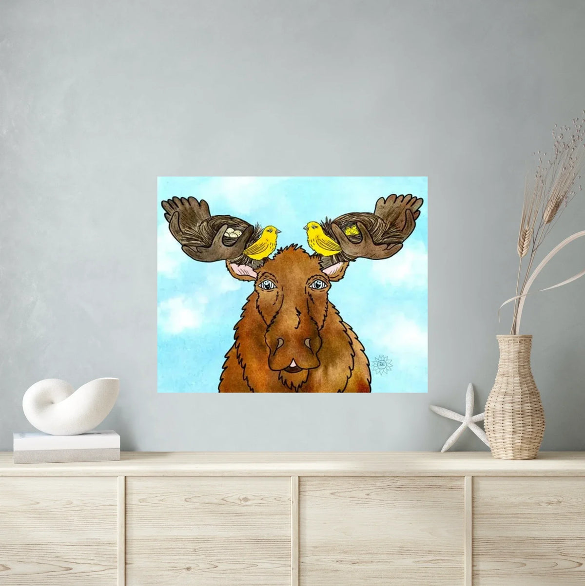 Renters - extra large 36 x 48 unframed art print shown hanging on a wall