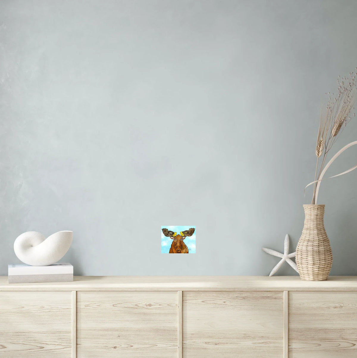 Renters - small 8 x 10 unframed art print shown hanging on a wall