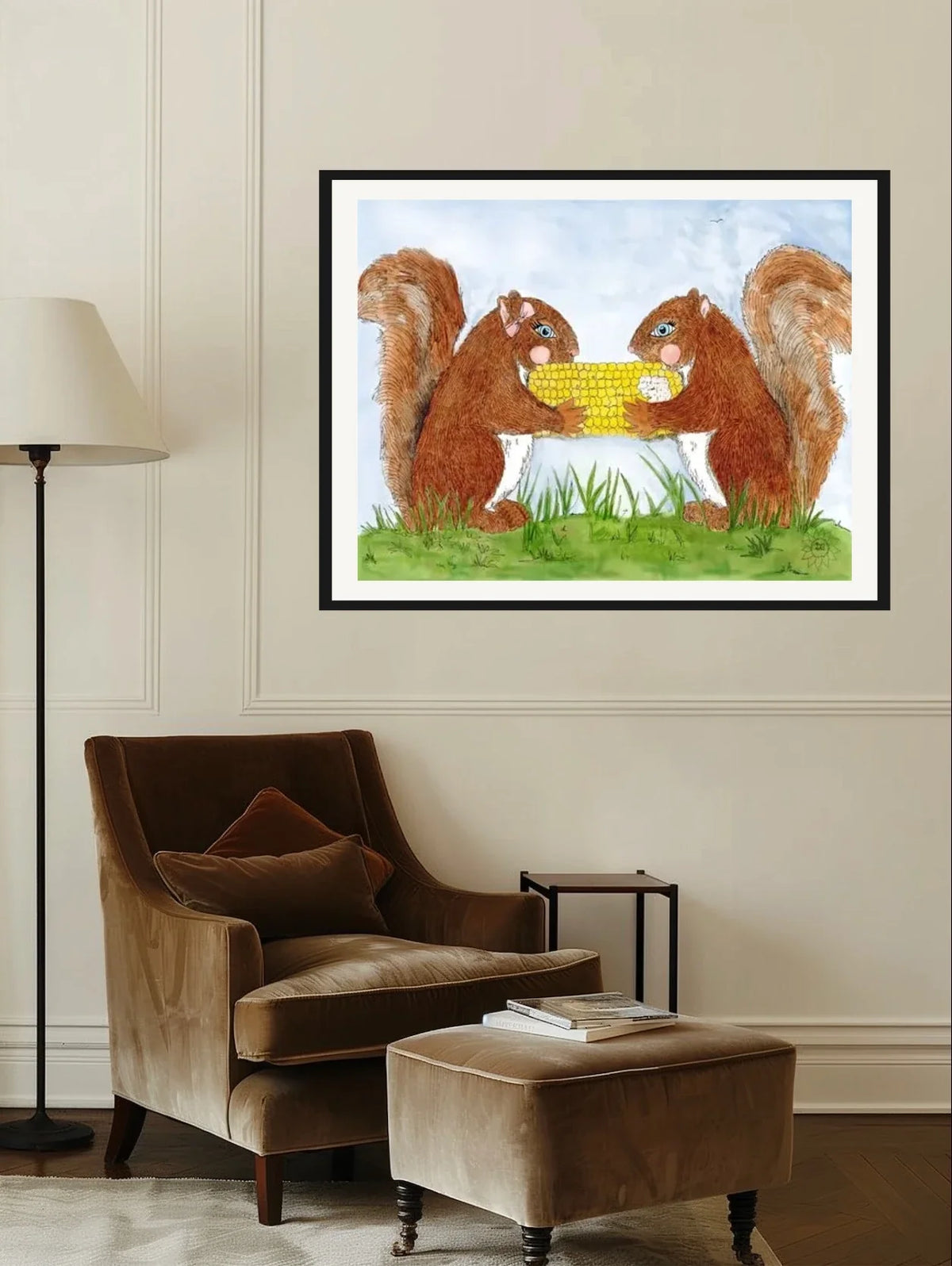 Share the Bounty - extra large 36 x 48 matted and framed art print shown hanging on a wall