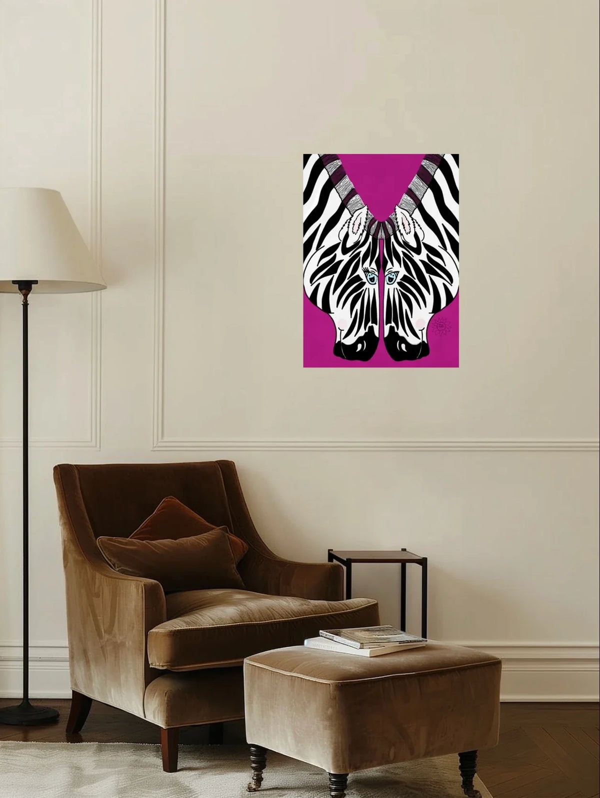 Soulmates - large 24 x 36 unframed art print shown hanging on a wall