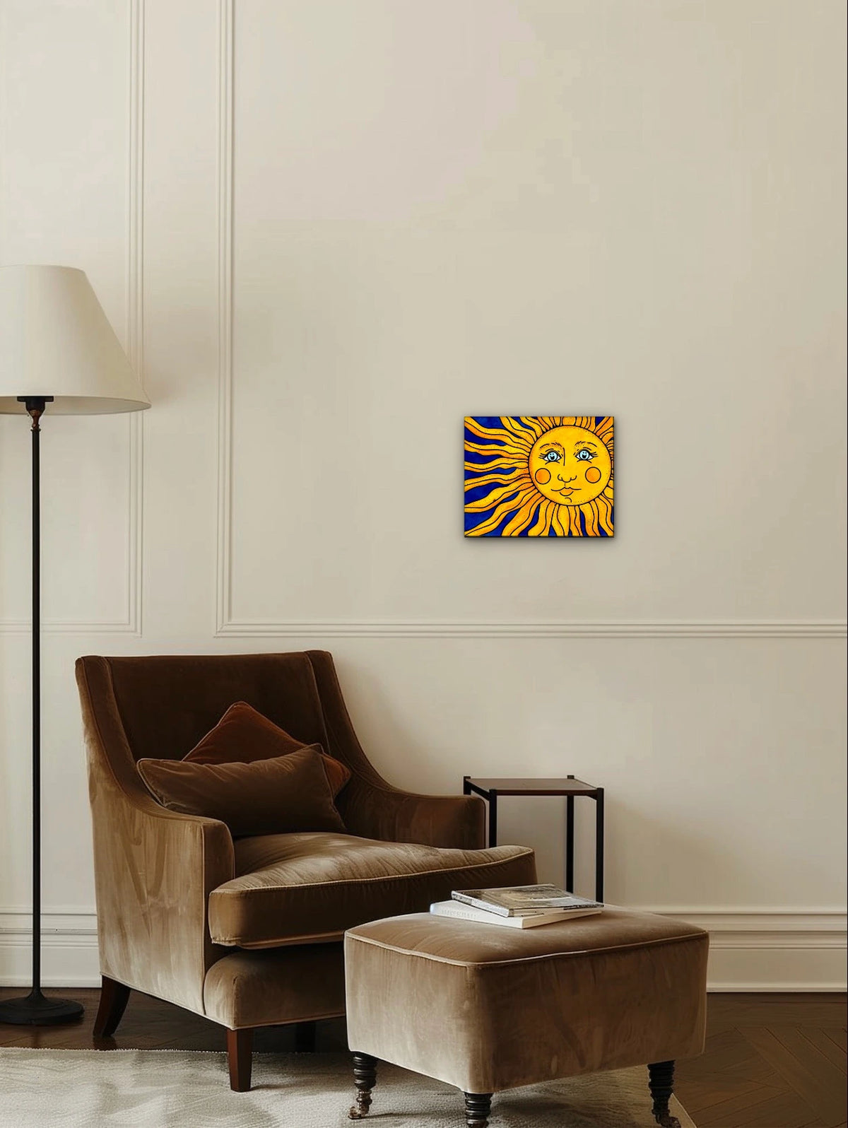 Sun - medium 12 x 16 unframed art print shown hanging on a wall