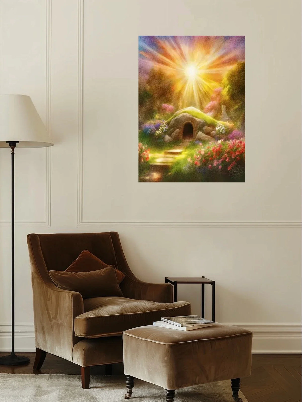 The Empty Tomb - extra large 36 x 48 unframed art print shown hanging on a wall