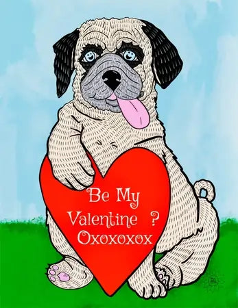 Westin Pug Happy Valentines Day