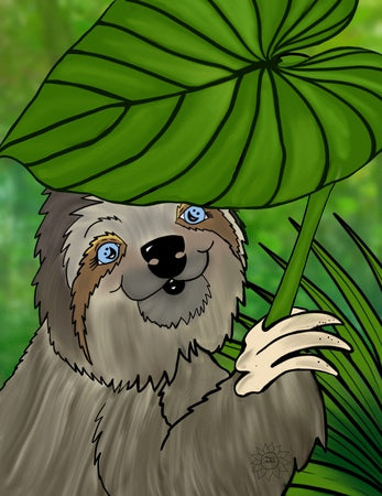 Winifred Sloth - Leaf Umbrella