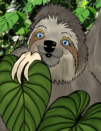 Winifred Sloth - Among Leaves