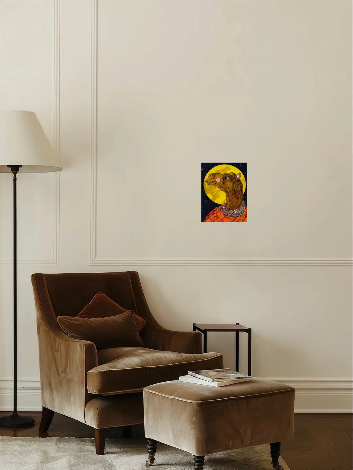 Zully - medium 12 x 16 unframed art print shown hanging on a wall