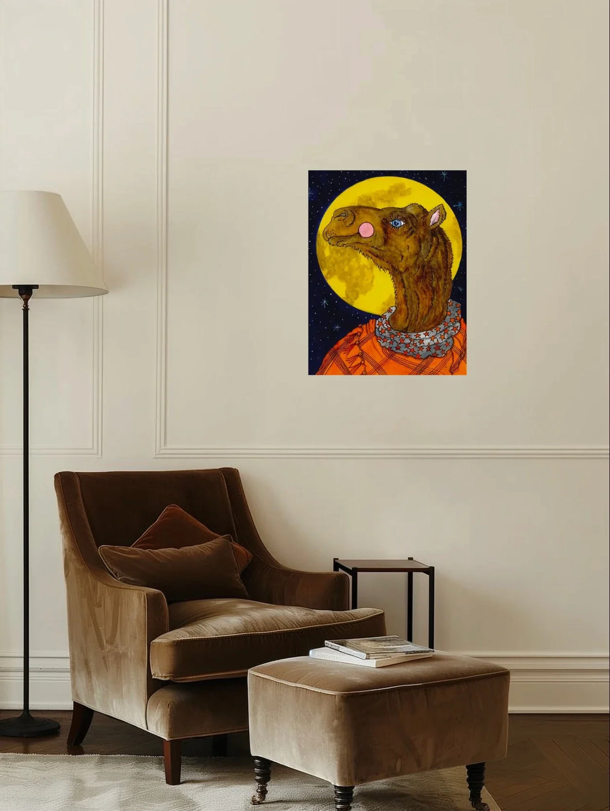 Zully - large 24 x 36 unframed art print shown hanging on a wall